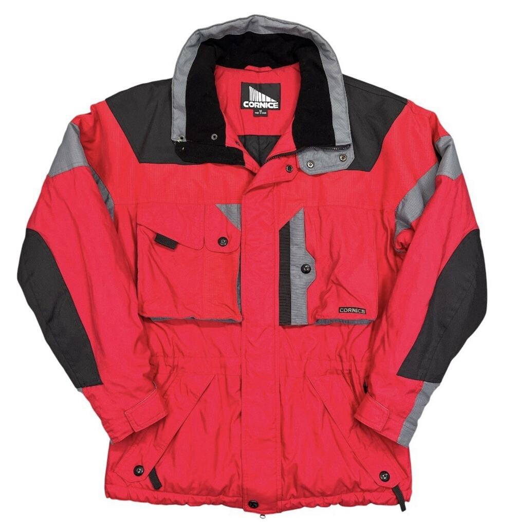 Vintage 90s Cornice Men’s M Red Grey Insulated Ski Jacket Gorpcore Outdoor